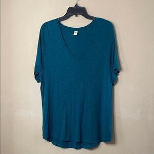 Old Navy Teal V-Neck Women's Top SZ XL